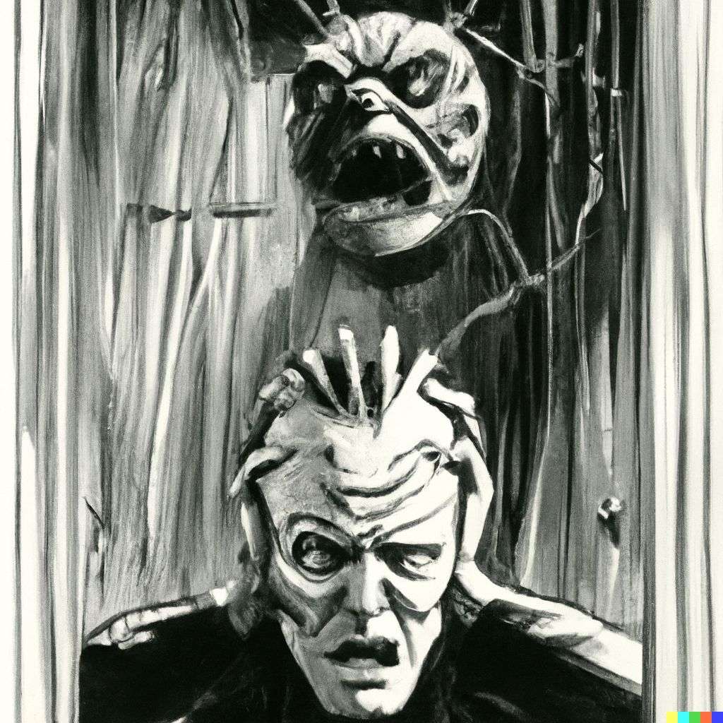 a representation of anxiety, print by Bernie Wrightson